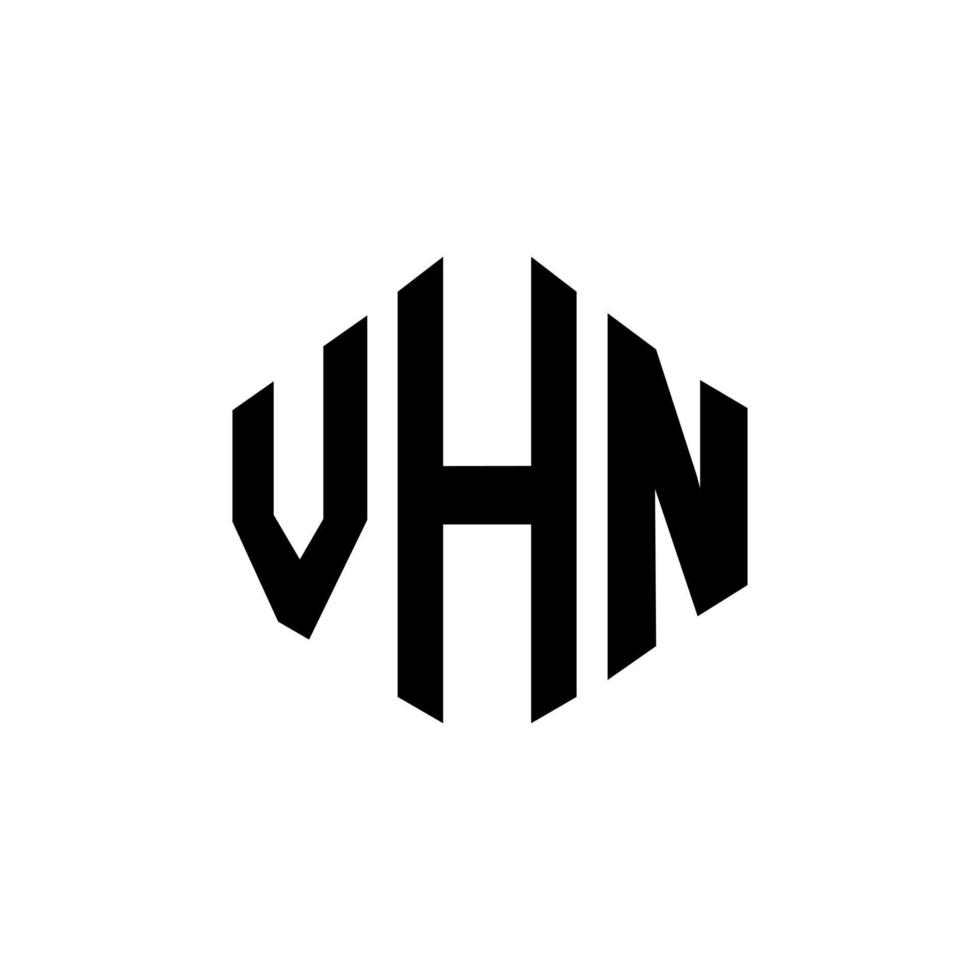 design de logotipo de carta vhn com forma de polígono. vhn polígono e design de logotipo em forma de cubo. modelo de logotipo de vetor vhn hexágono cores brancas e pretas. monograma vhn, logotipo de negócios e imóveis.