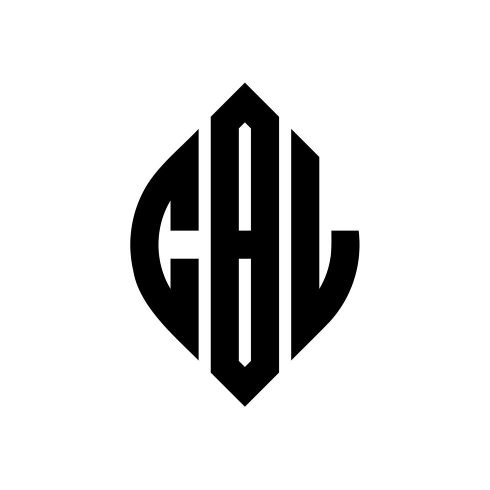 design de logotipo de carta de círculo cbl com forma de círculo e elipse. letras de elipse cbl com estilo tipográfico. as três iniciais formam um logotipo circular. cbl círculo emblema abstrato monograma carta marca vetor. vetor