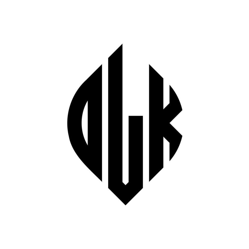 design de logotipo de letra de círculo dlk com forma de círculo e elipse. letras de elipse dlk com estilo tipográfico. as três iniciais formam um logotipo circular. dlk círculo emblema abstrato monograma carta marca vetor. vetor