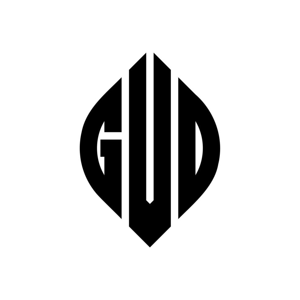 design de logotipo de carta de círculo gvd com forma de círculo e elipse. letras de elipse gvd com estilo tipográfico. as três iniciais formam um logotipo circular. gvd círculo emblema abstrato monograma carta marca vetor. vetor