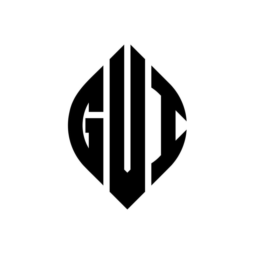 design de logotipo de carta de círculo gvi com forma de círculo e elipse. letras de elipse gvi com estilo tipográfico. as três iniciais formam um logotipo circular. gvi círculo emblema abstrato monograma carta marca vetor. vetor