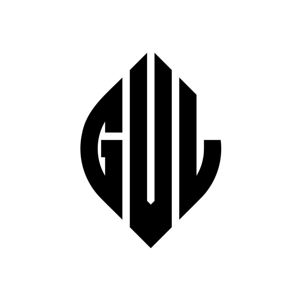 design de logotipo de carta de círculo gvl com forma de círculo e elipse. letras de elipse gvl com estilo tipográfico. as três iniciais formam um logotipo circular. gvl círculo emblema abstrato monograma carta marca vetor. vetor