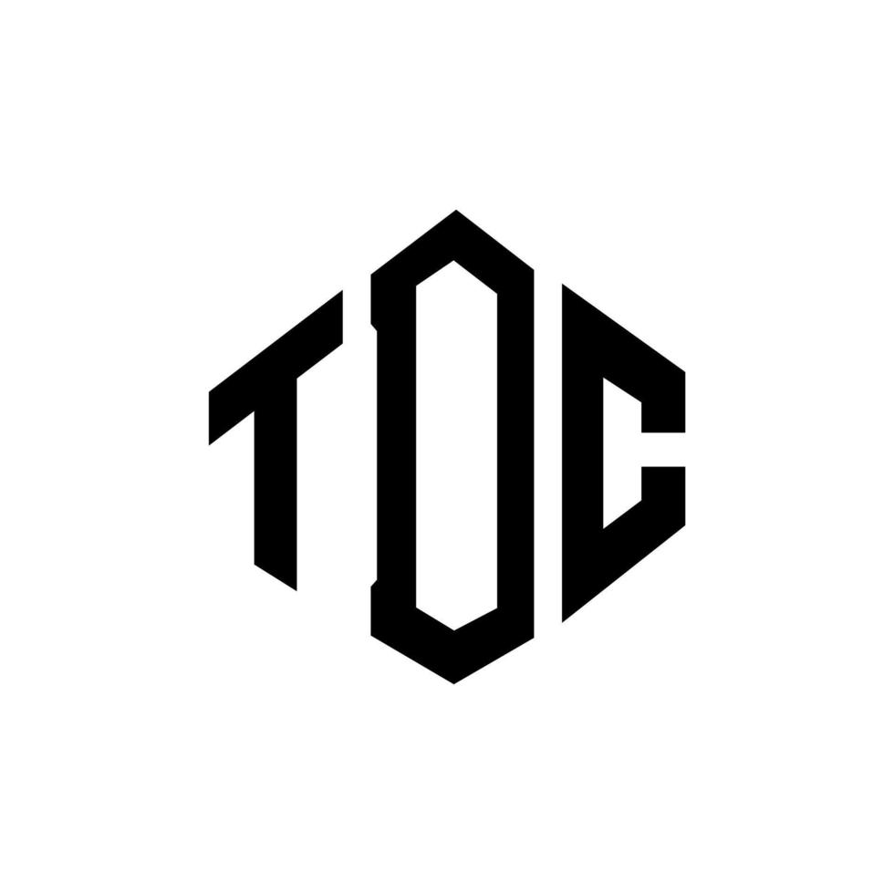 design de logotipo de carta tdc com forma de polígono. tdc polígono e design de logotipo em forma de cubo. modelo de logotipo de vetor hexágono tdc cores brancas e pretas. monograma tdc, logotipo de negócios e imóveis.