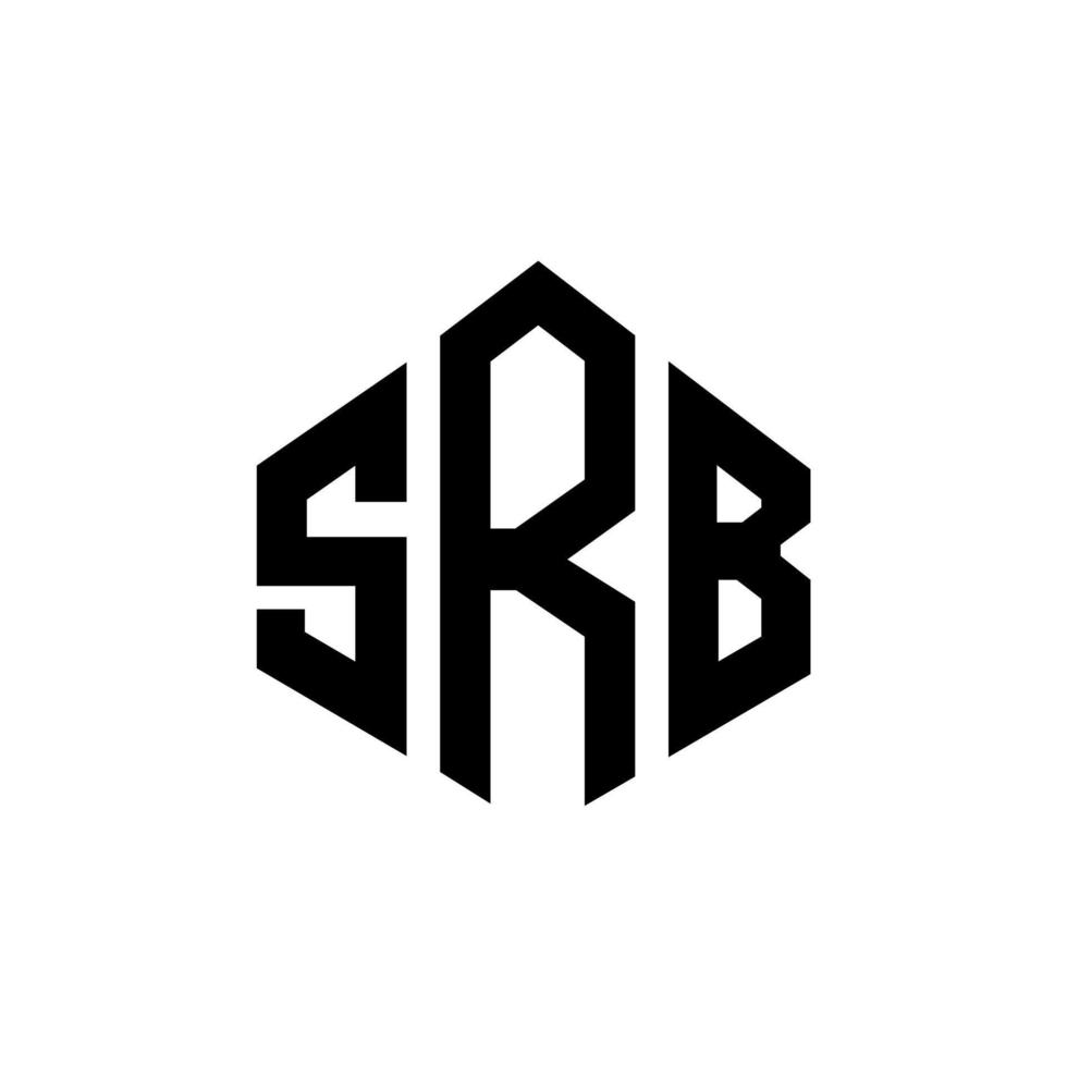 design de logotipo de carta srb com forma de polígono. srb polígono e design de logotipo em forma de cubo. modelo de logotipo de vetor hexágono srb cores brancas e pretas. srb monograma, logotipo de negócios e imóveis.