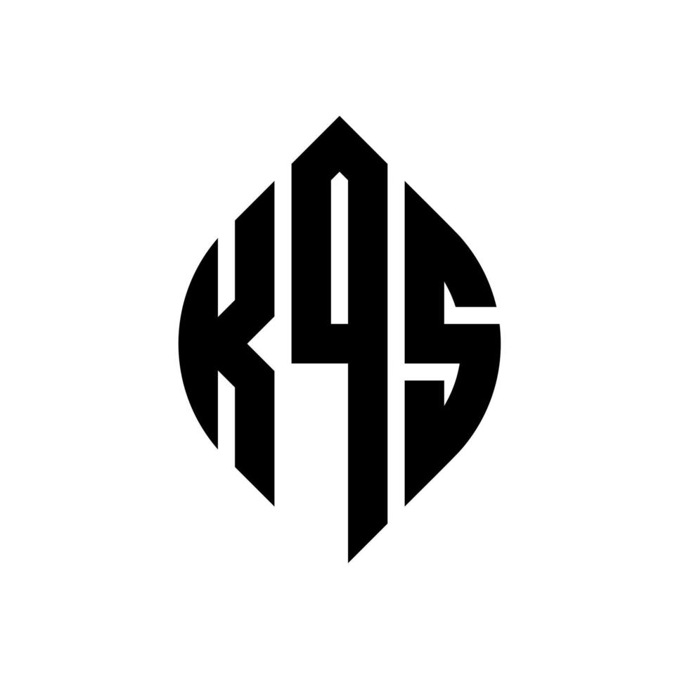kqs design de logotipo de letra de círculo com forma de círculo e elipse. letras de elipse kqs com estilo tipográfico. as três iniciais formam um logotipo circular. kqs círculo emblema abstrato monograma carta marca vetor. vetor