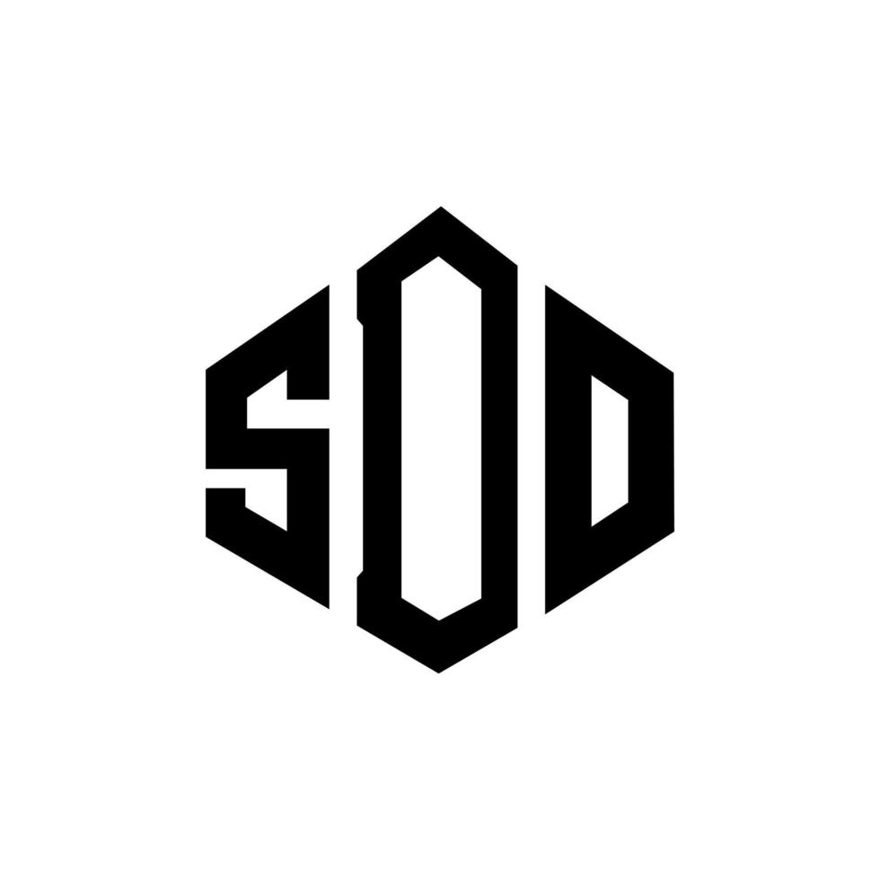 design de logotipo de carta sdo com forma de polígono. sdo polígono e design de logotipo em forma de cubo. modelo de logotipo de vetor sdo hexágono cores brancas e pretas. sdo monograma, logotipo de negócios e imóveis.