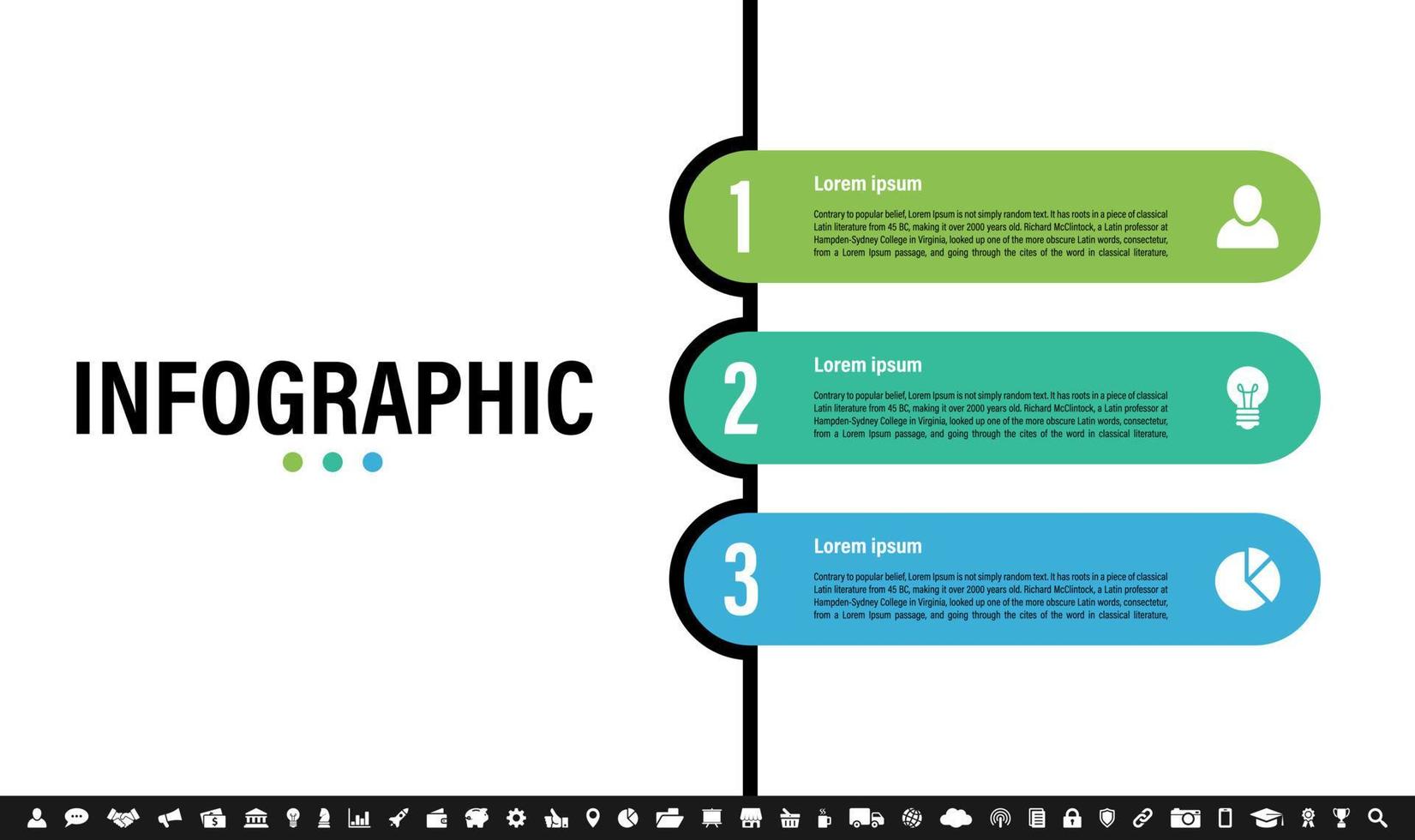 modelo de design de infográfico com conceito de negócio vetor