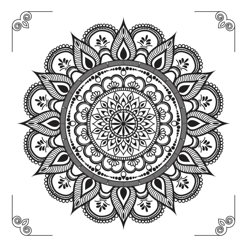 design de fundo de mandala ornamental de luxo criativo, moderno, abstrato e profissional ou vetor de design de padrão