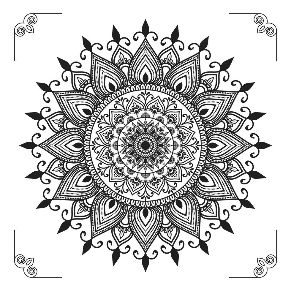 design de fundo de mandala ornamental de luxo criativo, moderno, abstrato e profissional ou vetor de design de padrão