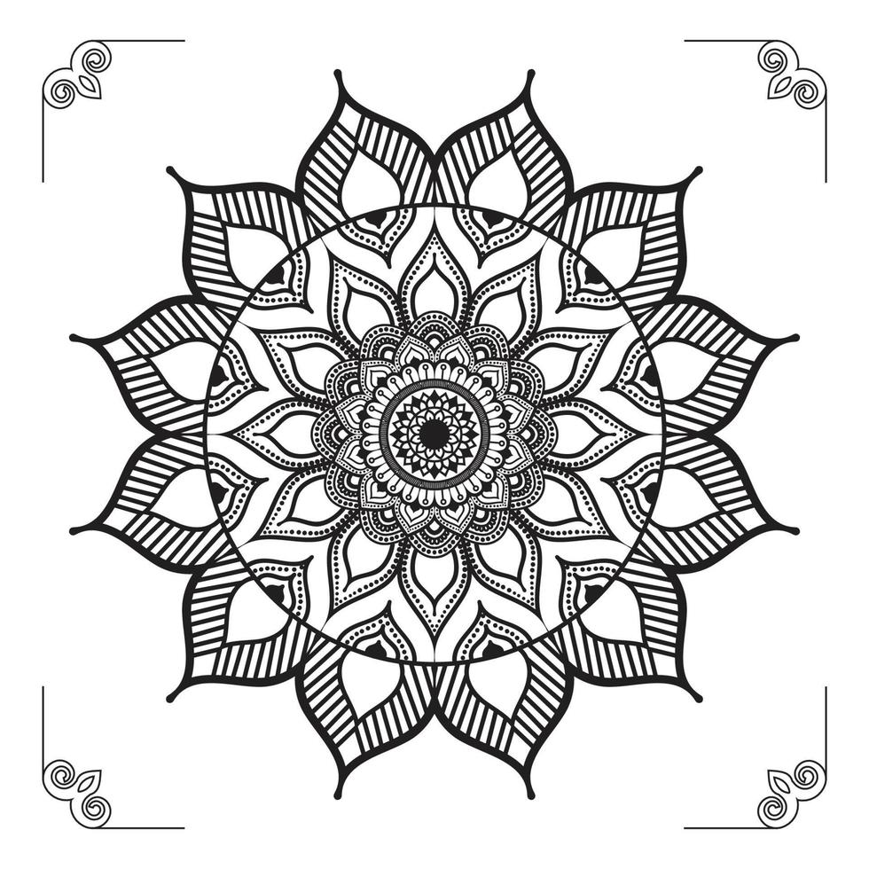 design de fundo de mandala ornamental de luxo criativo, moderno, abstrato e profissional ou vetor de design de padrão