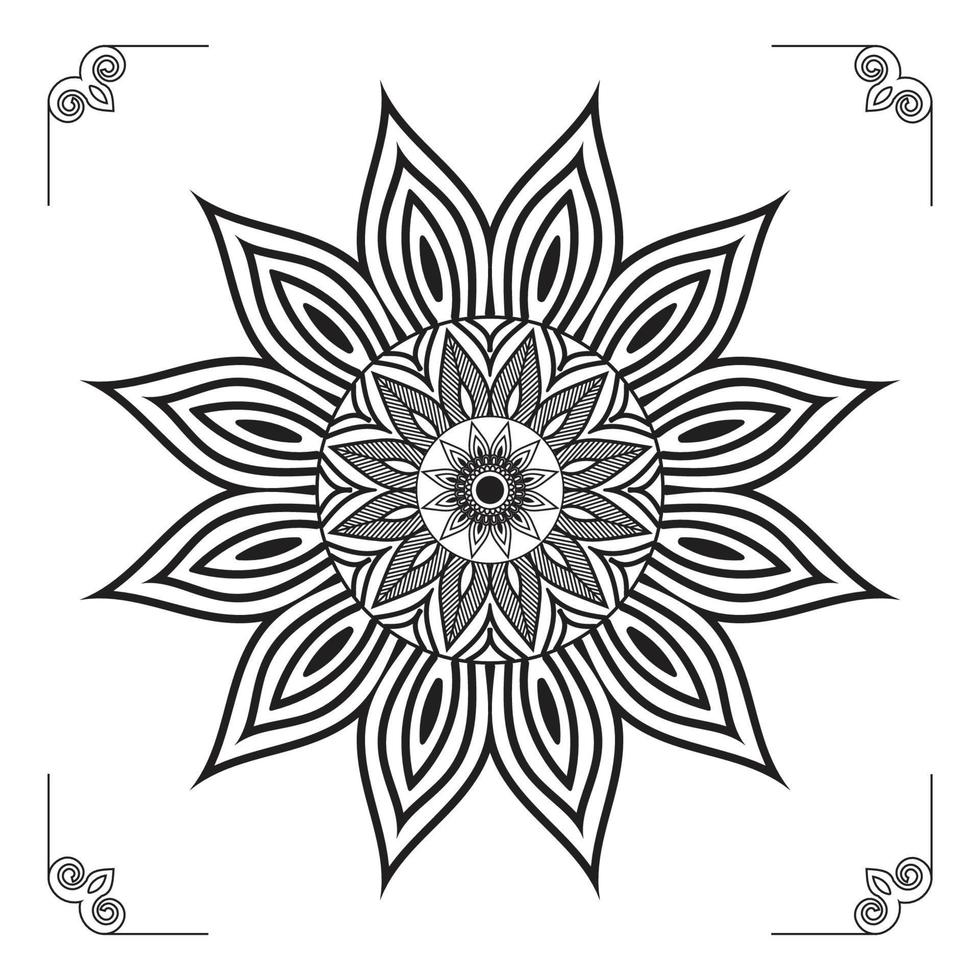 design de fundo de mandala ornamental de luxo criativo, moderno, abstrato e profissional ou vetor de design de padrão