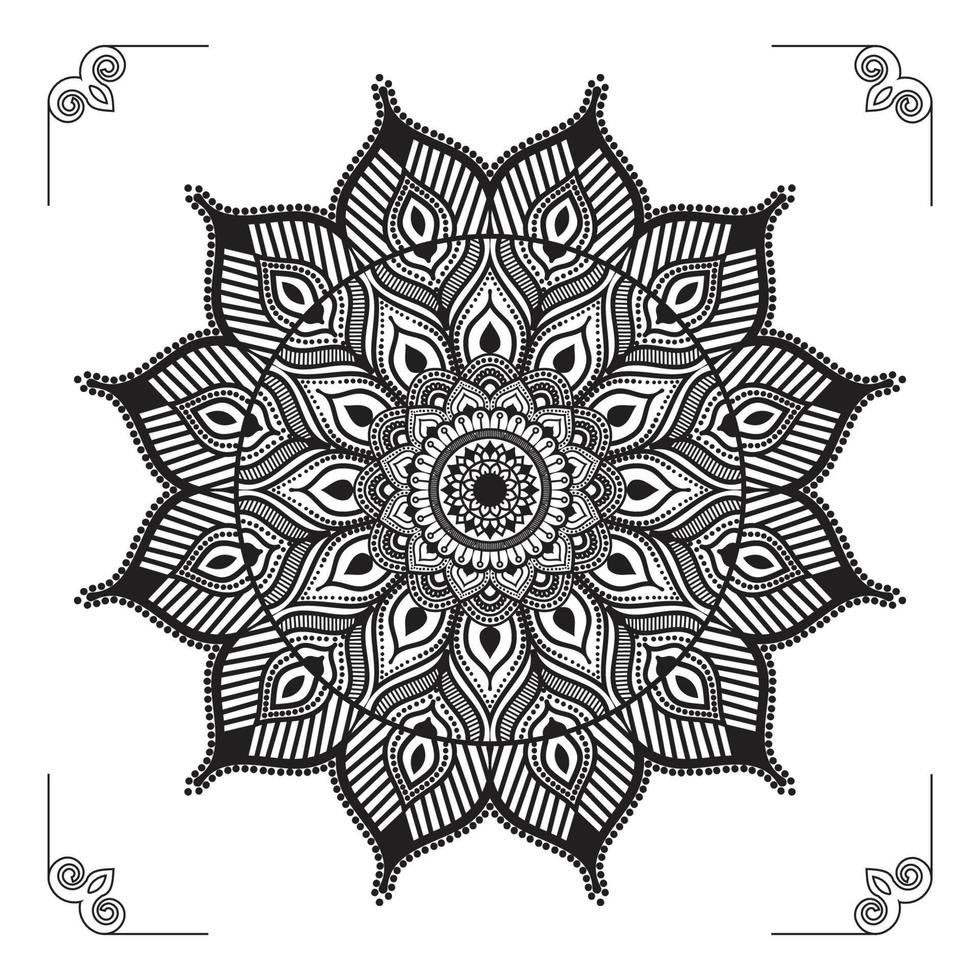 design de fundo de mandala ornamental de luxo criativo, moderno, abstrato e profissional ou vetor de design de padrão