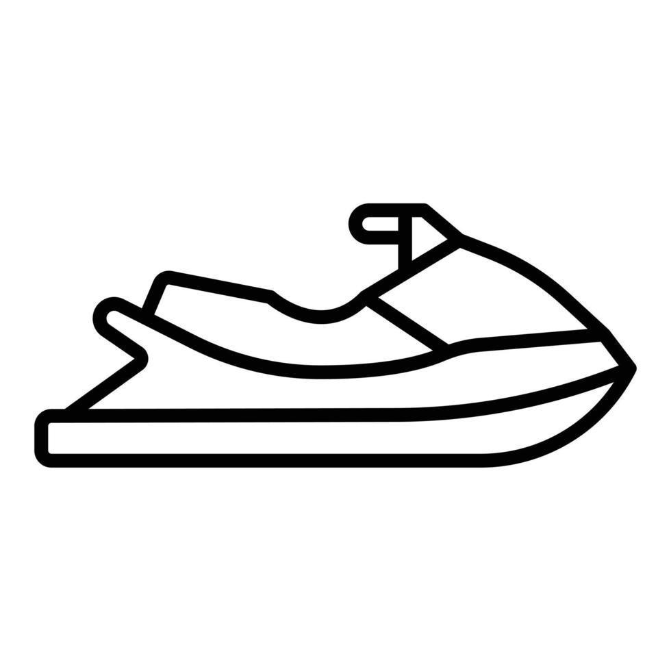 estilo de ícone de jet ski vetor