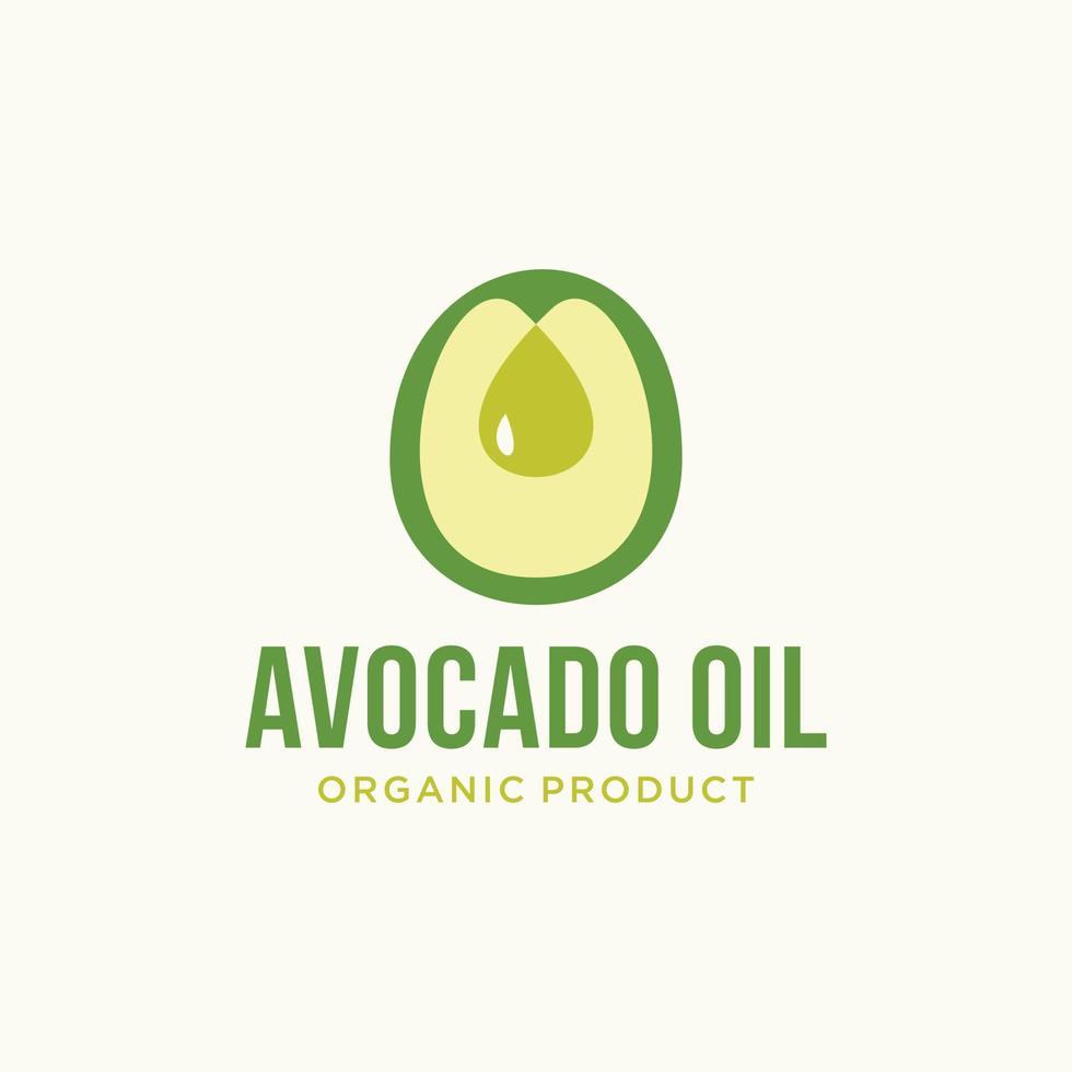 óleo de abacate. logotipo para produto orgânico.vetor premium vetor