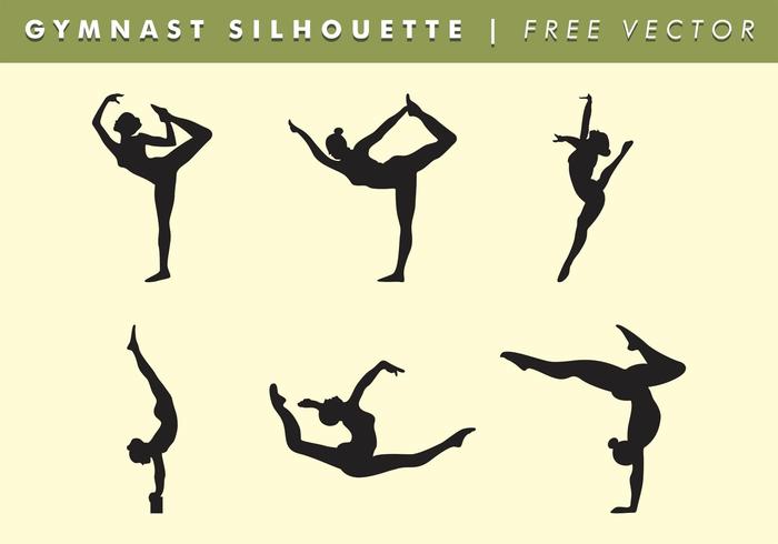 Gymnast Women Silhouette Vector Grátis