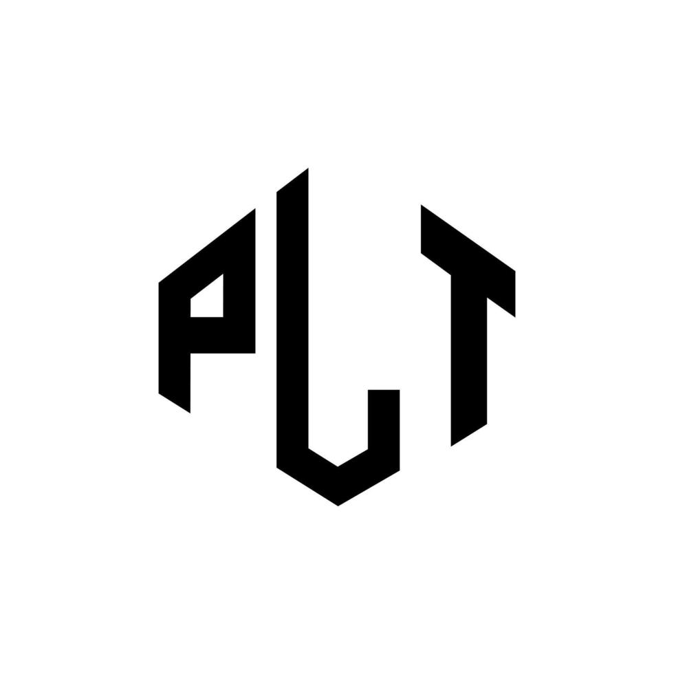 design de logotipo de letra plt com forma de polígono. plt polígono e design de logotipo em forma de cubo. plt modelo de logotipo de vetor hexágono cores brancas e pretas. plt monograma, logotipo de negócios e imóveis.