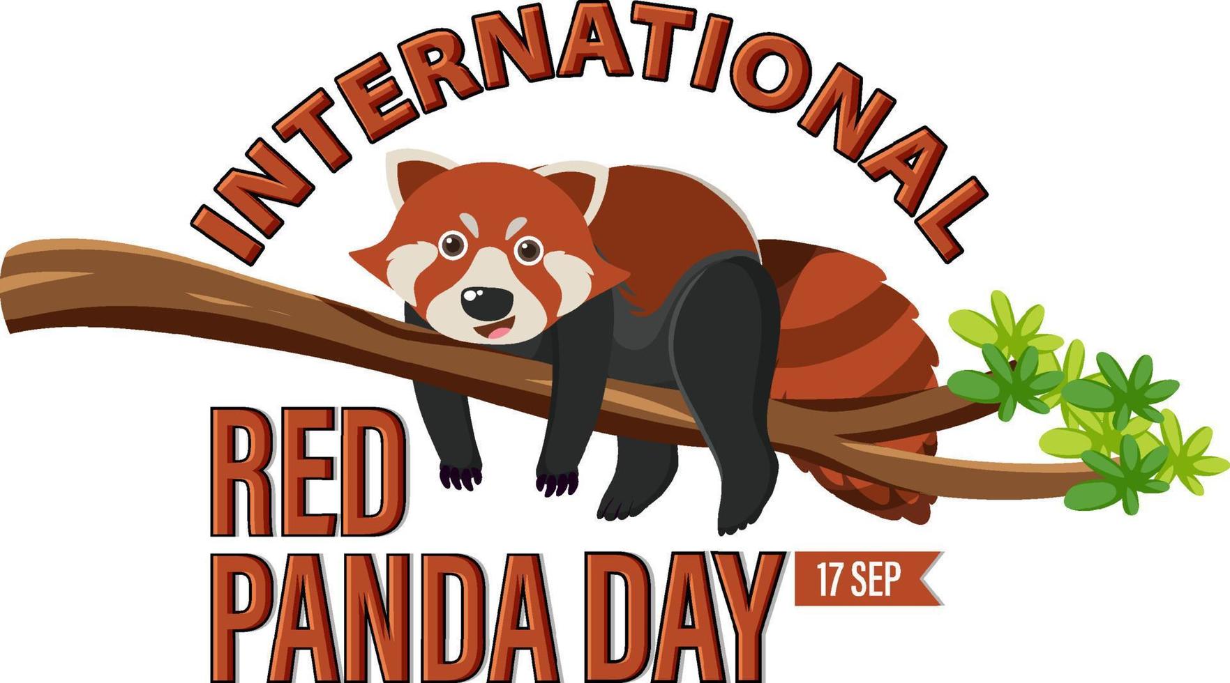 dia internacional do panda vermelho vetor