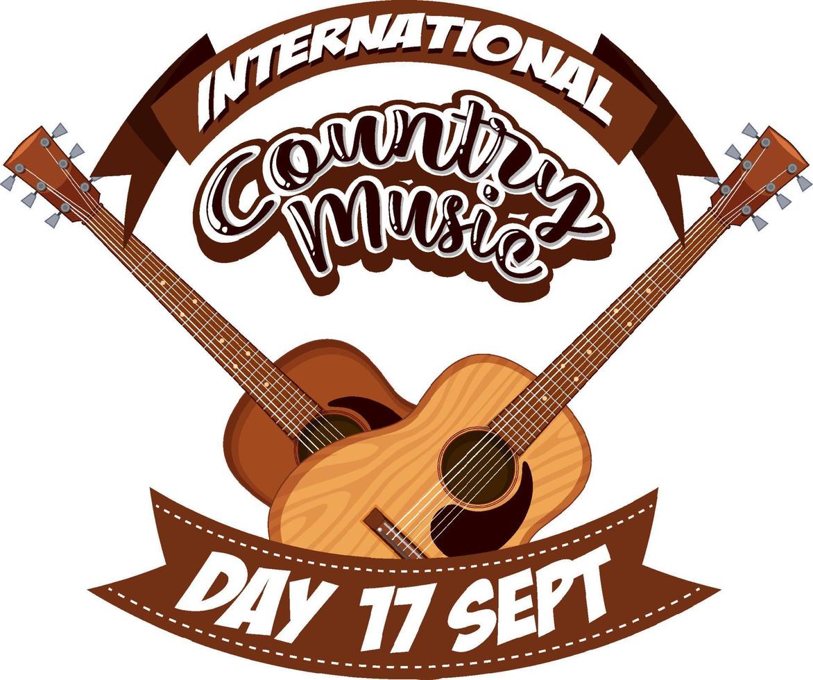 design de cartaz de música country internacional vetor
