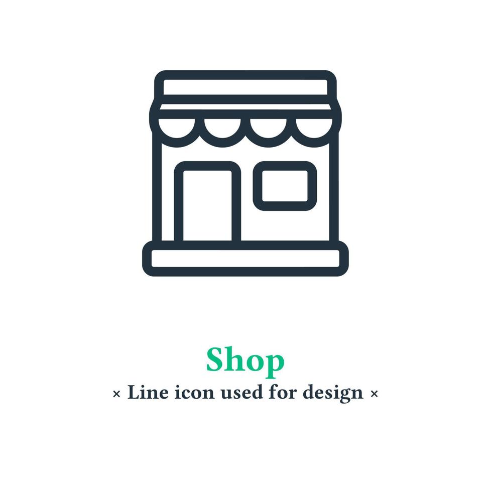 ícone de construção de loja isolado no fundo branco, símbolo de loja para aplicativos web e móveis. vetor