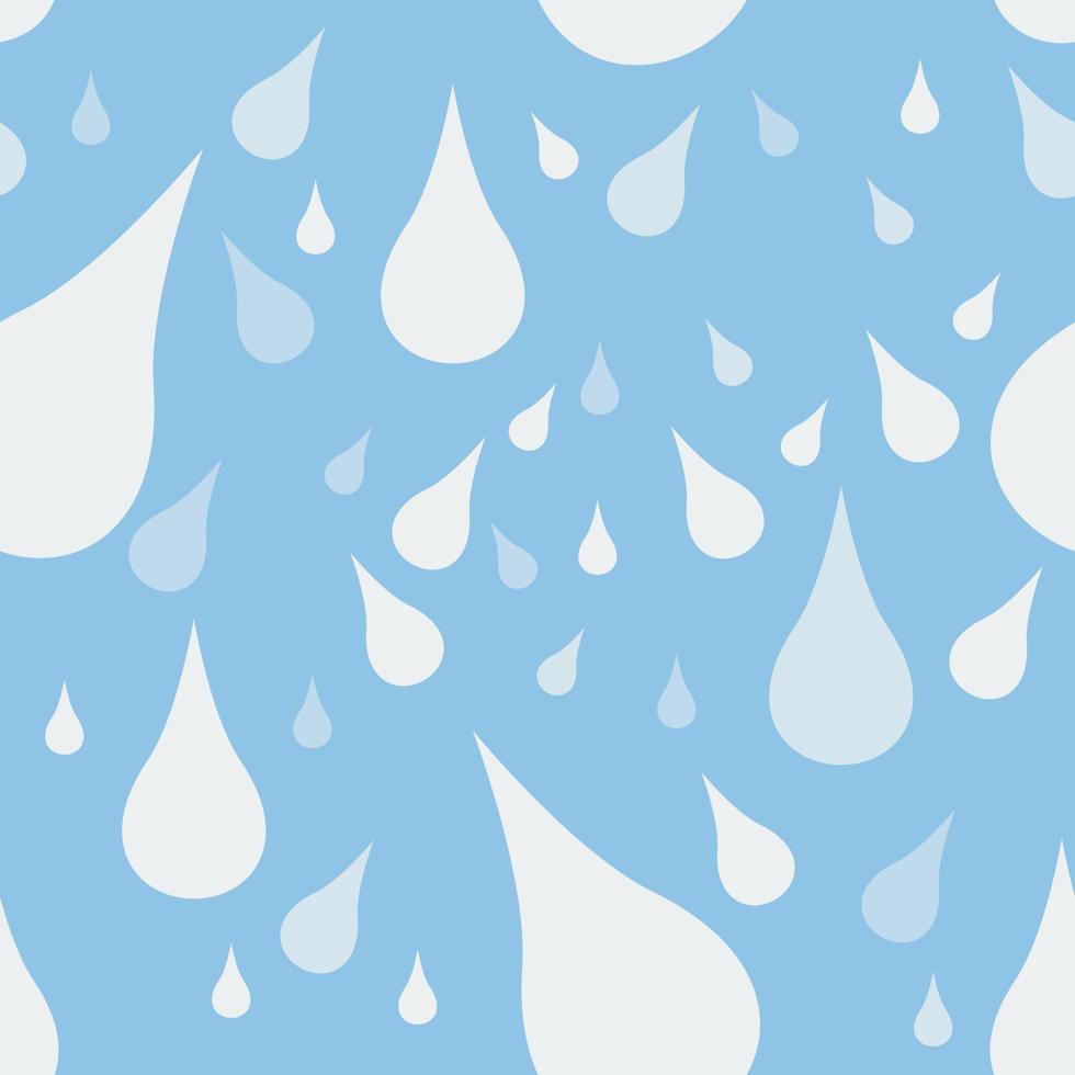 vetor de padrão sem emenda de gota de água editável como plano de fundo para design temático de clima ou clima