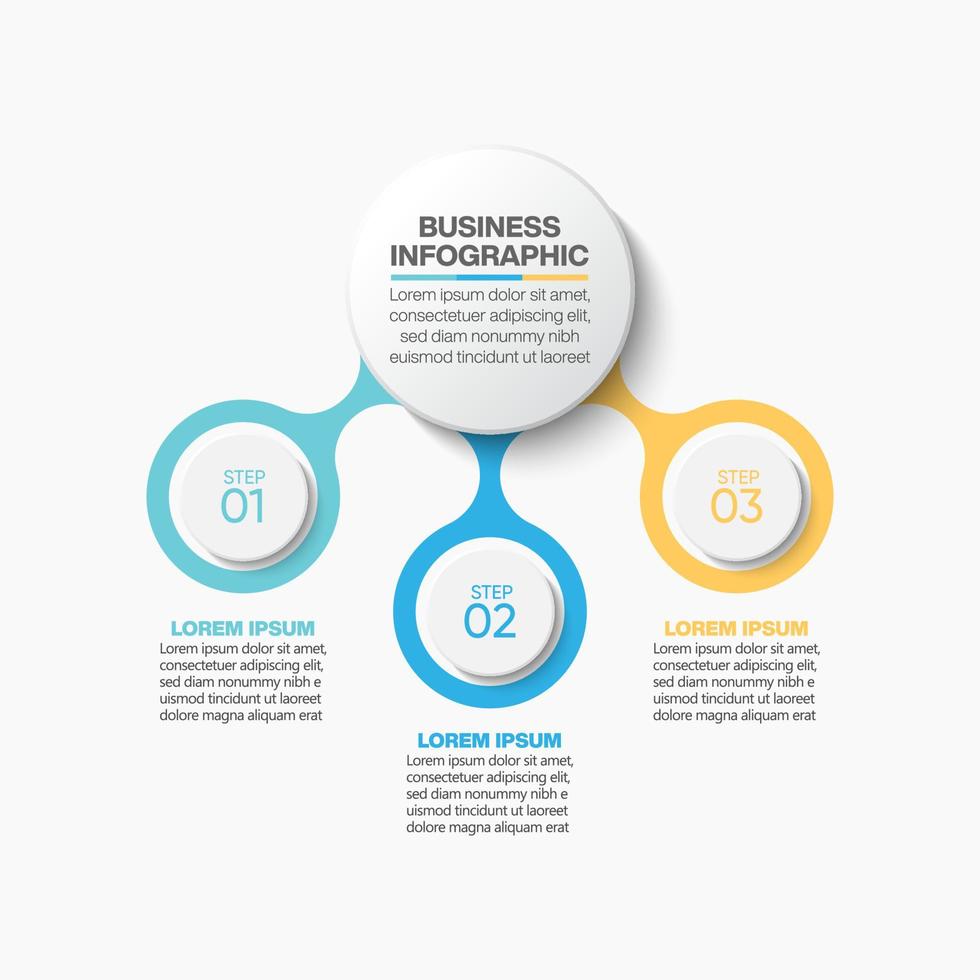 apresentação modelo de infográfico de negócios vetor