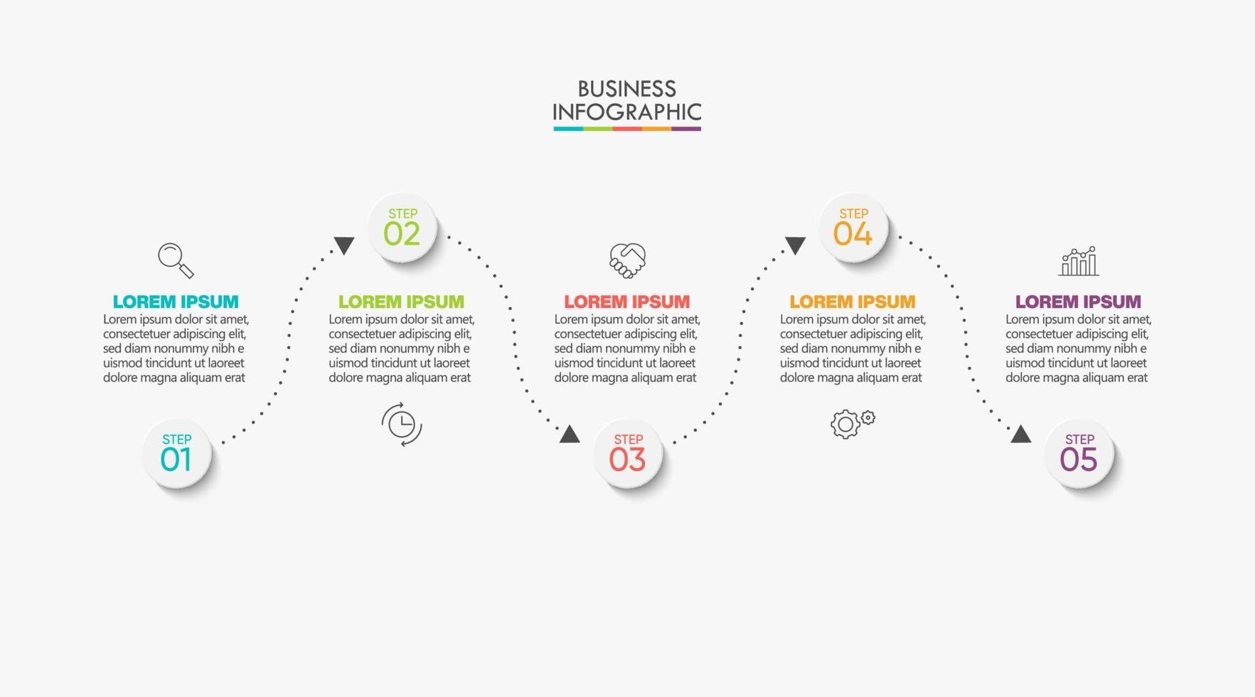 apresentação modelo de infográfico de negócios vetor