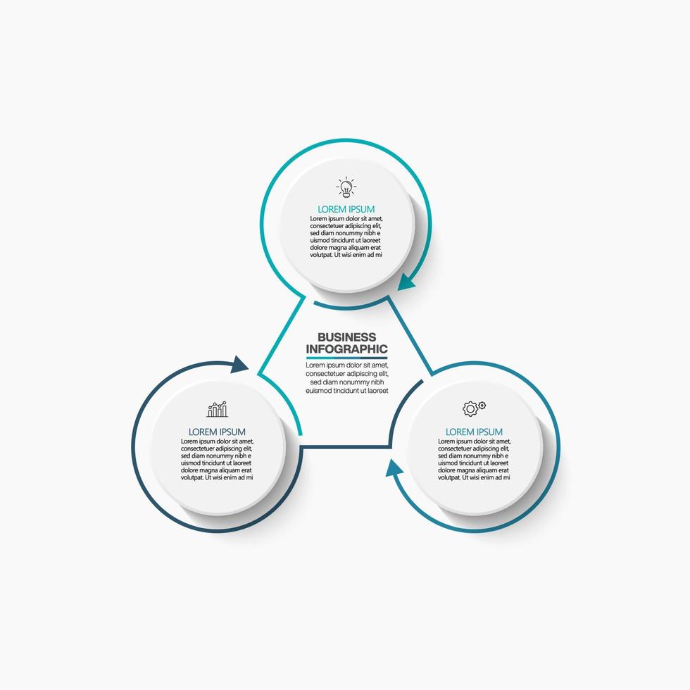 apresentação modelo de infográfico de negócios vetor