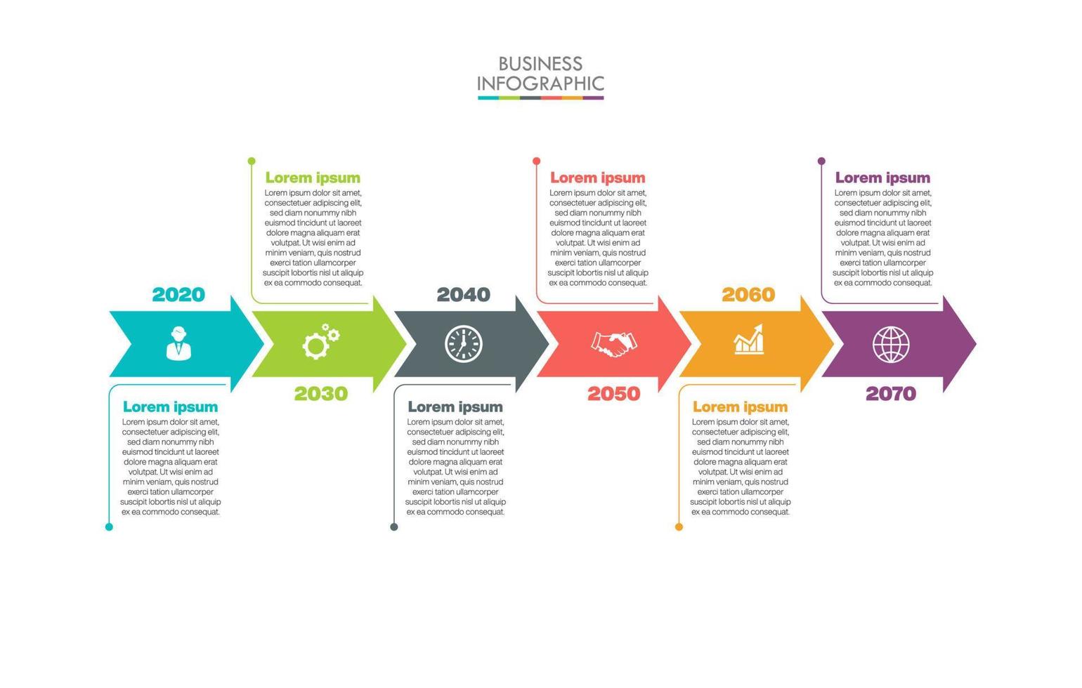 apresentação modelo de infográfico de negócios vetor