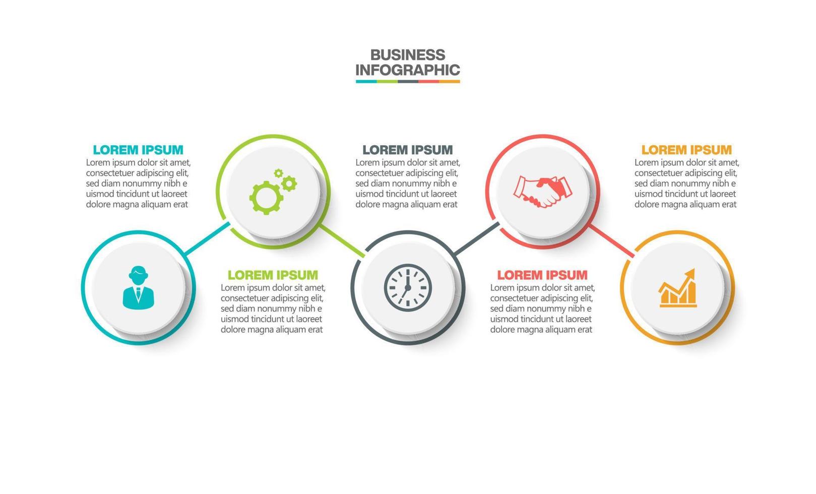 apresentação modelo de infográfico de negócios vetor