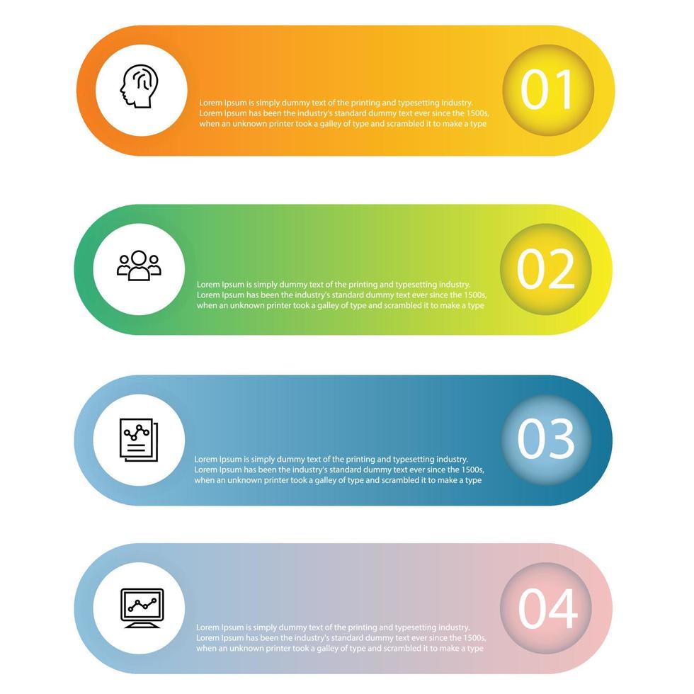 elementos abstratos infográfico ideia forma dados vetor modelo passo de conceito de processo para educação em estratégia e informação