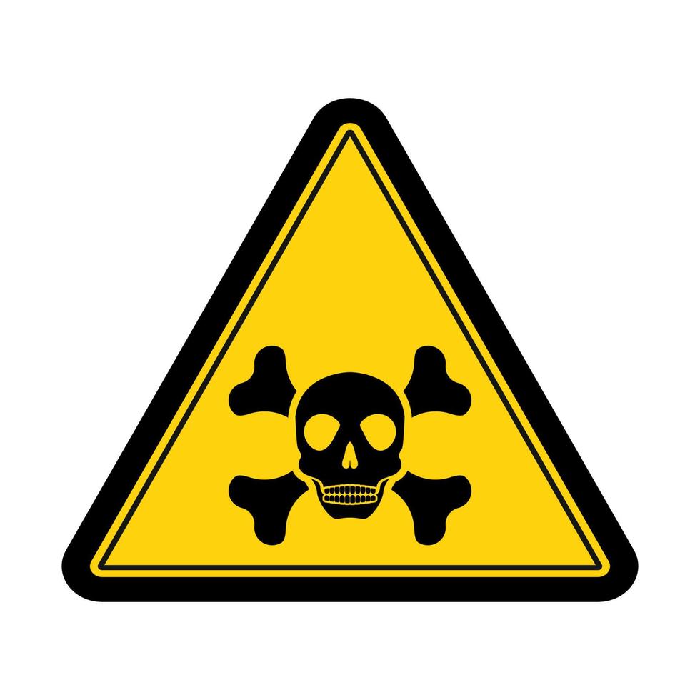 sinal de área de veneno de perigo e ilustração vetorial de design gráfico de símbolo vetor