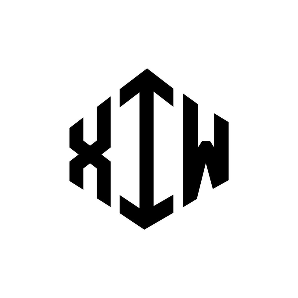 design de logotipo de letra xiw com forma de polígono. xiw polígono e design de logotipo em forma de cubo. xiw modelo de logotipo de vetor hexágono cores brancas e pretas. xiw monograma, logotipo de negócios e imóveis.