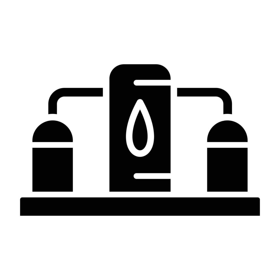 estilo de ícone de armazenamento de gás vetor