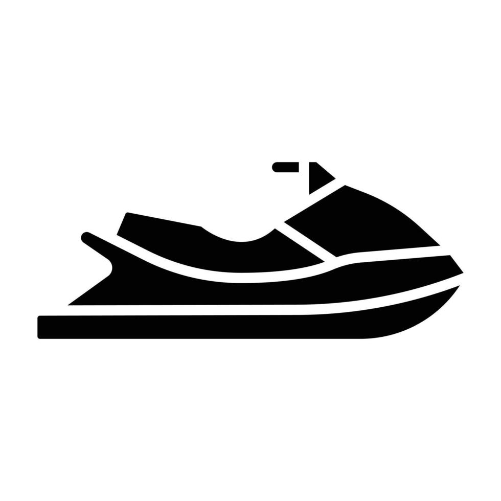 estilo de ícone de jet ski vetor