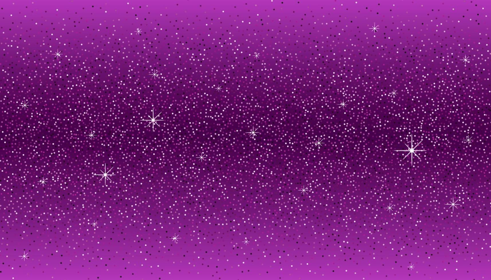 fundo violeta cósmico com brilhos de glitter ou confetes. vetor