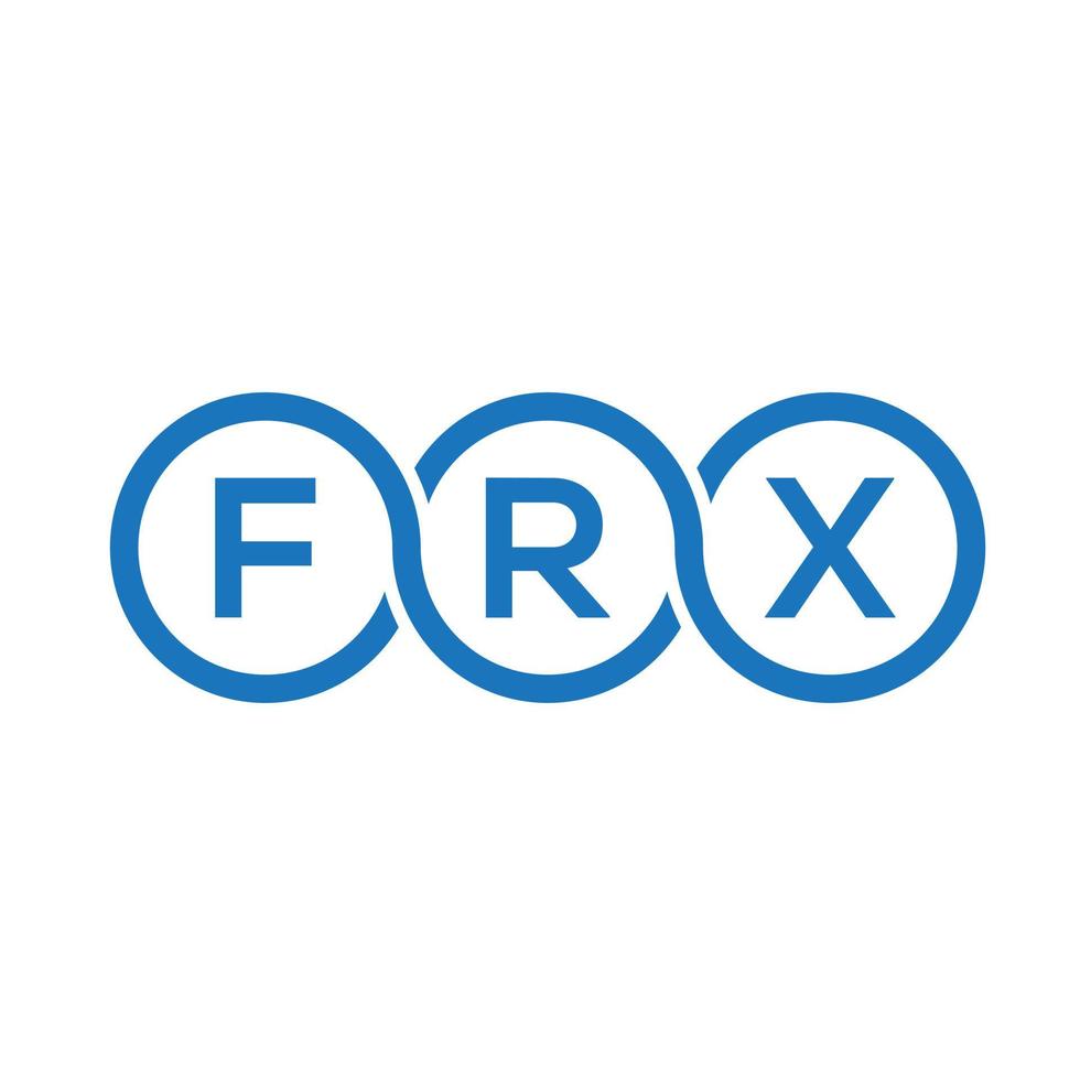 design de logotipo de carta frx em fundo preto. conceito de logotipo de letra de iniciais criativas frx. design de letra frx. vetor