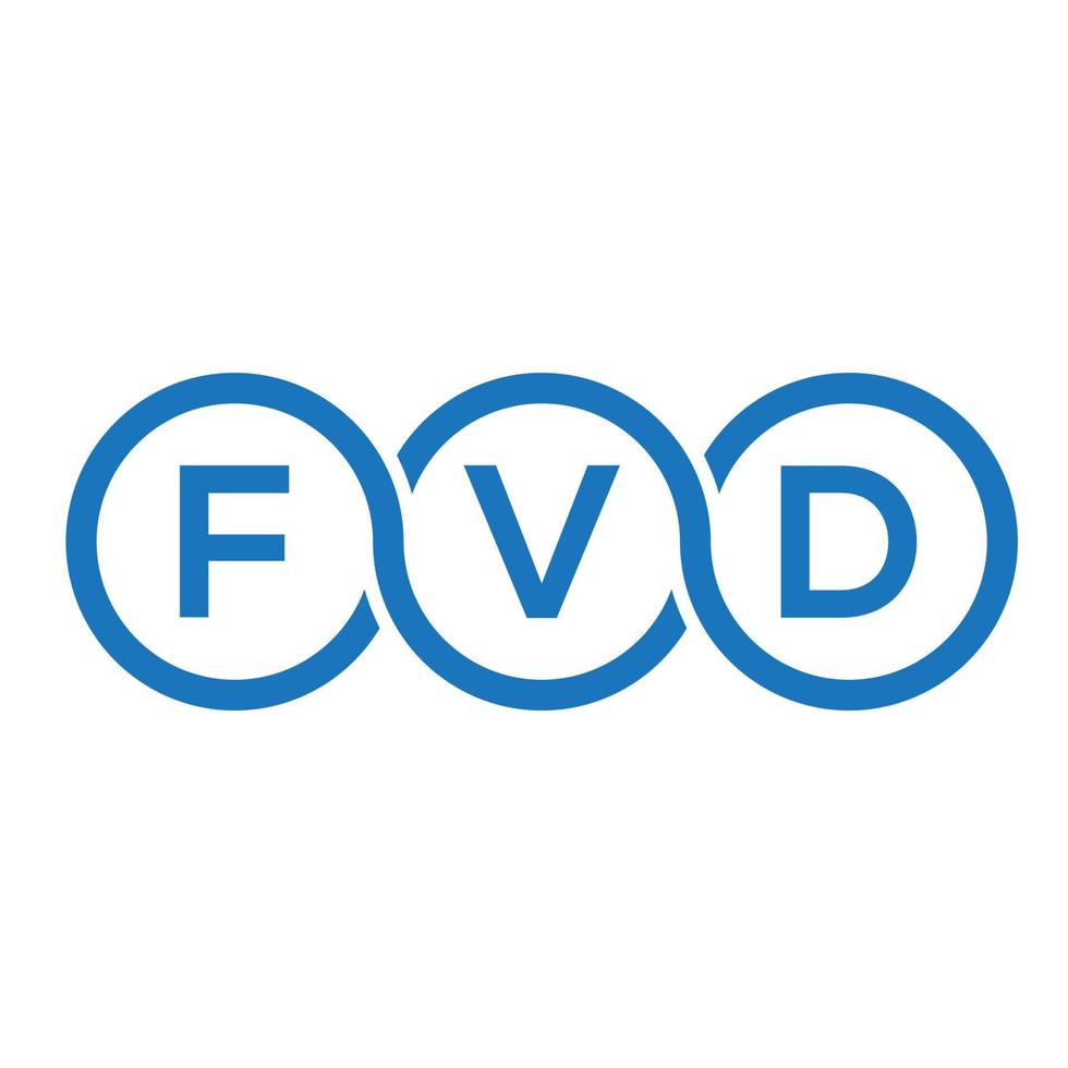 design de logotipo de carta fvd em fundo preto. conceito de logotipo de letra de iniciais criativas fvd. design de letras fvd. vetor