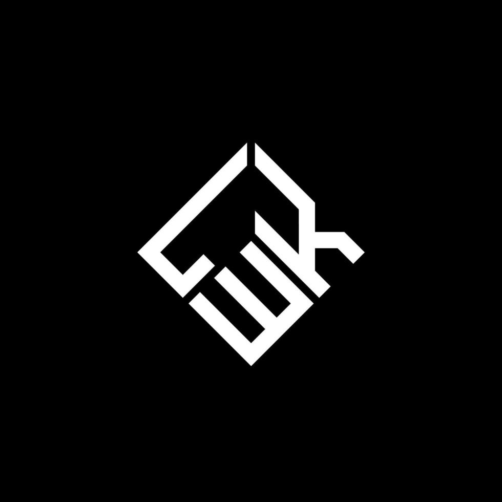 design de logotipo de letra lwk em fundo preto. conceito de logotipo de letra de iniciais criativas lwk. design de letra lwk. vetor