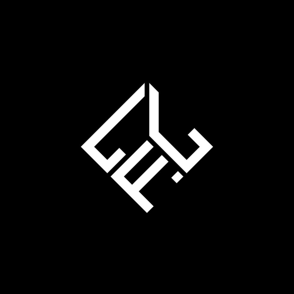 design de logotipo de carta lfl em fundo preto. lfl conceito de logotipo de carta de iniciais criativas. design de letra lfl. vetor