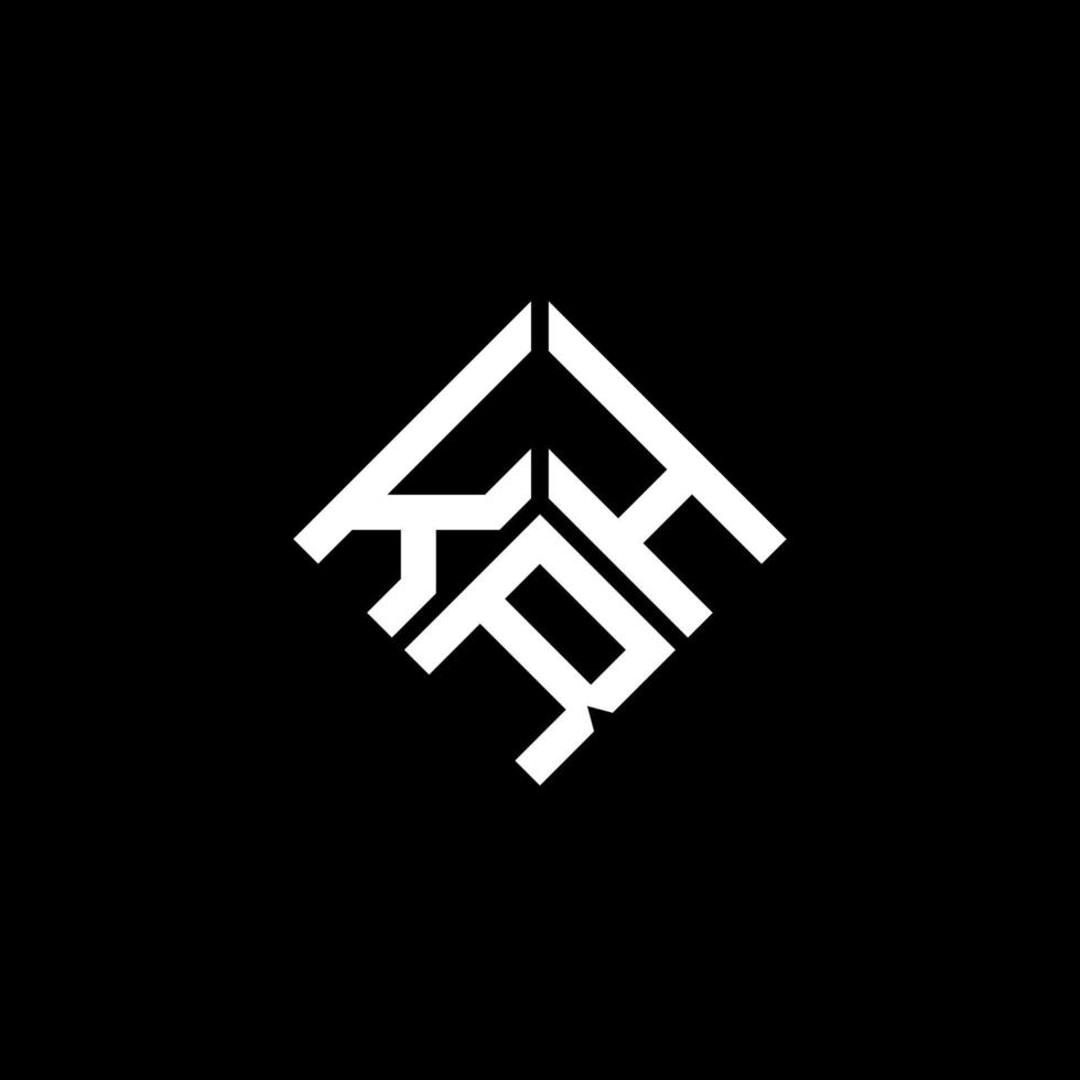 design de logotipo de letra krh em fundo preto. conceito de logotipo de letra de iniciais criativas krh. design de letra krh. vetor