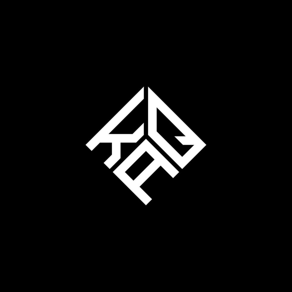 design de logotipo de letra kaq em fundo preto. conceito de logotipo de letra de iniciais criativas kaq. design de letra kaq. vetor