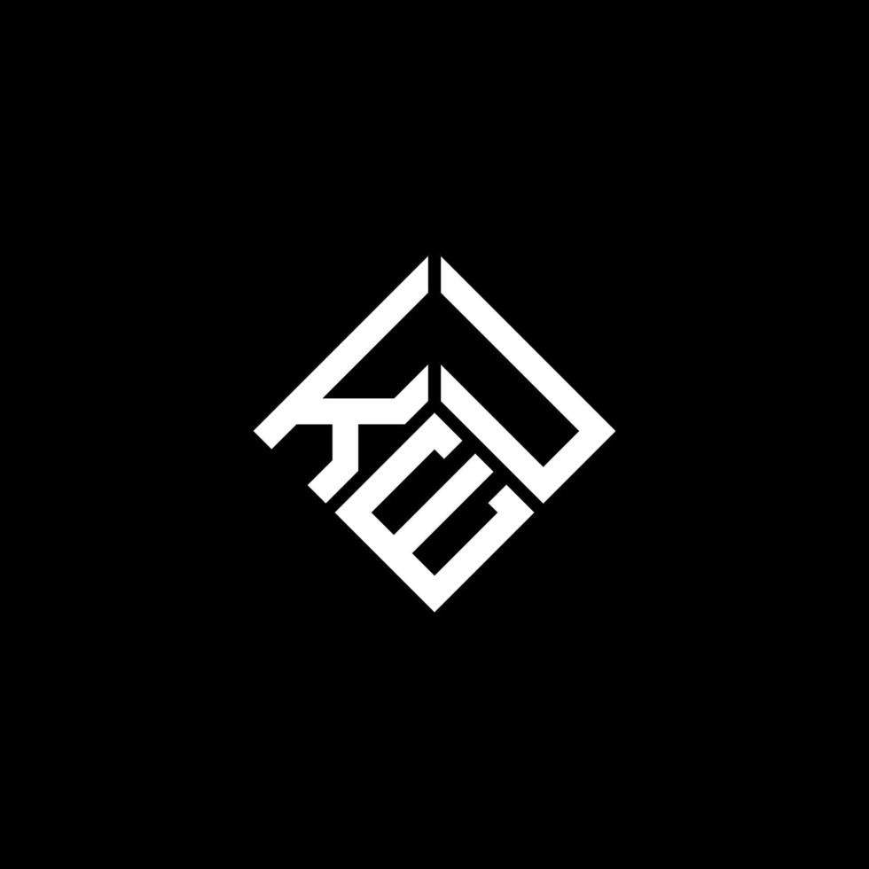 keu carta logotipo design em fundo preto. conceito de logotipo de letra de iniciais criativas keu. projeto de letra keu. vetor