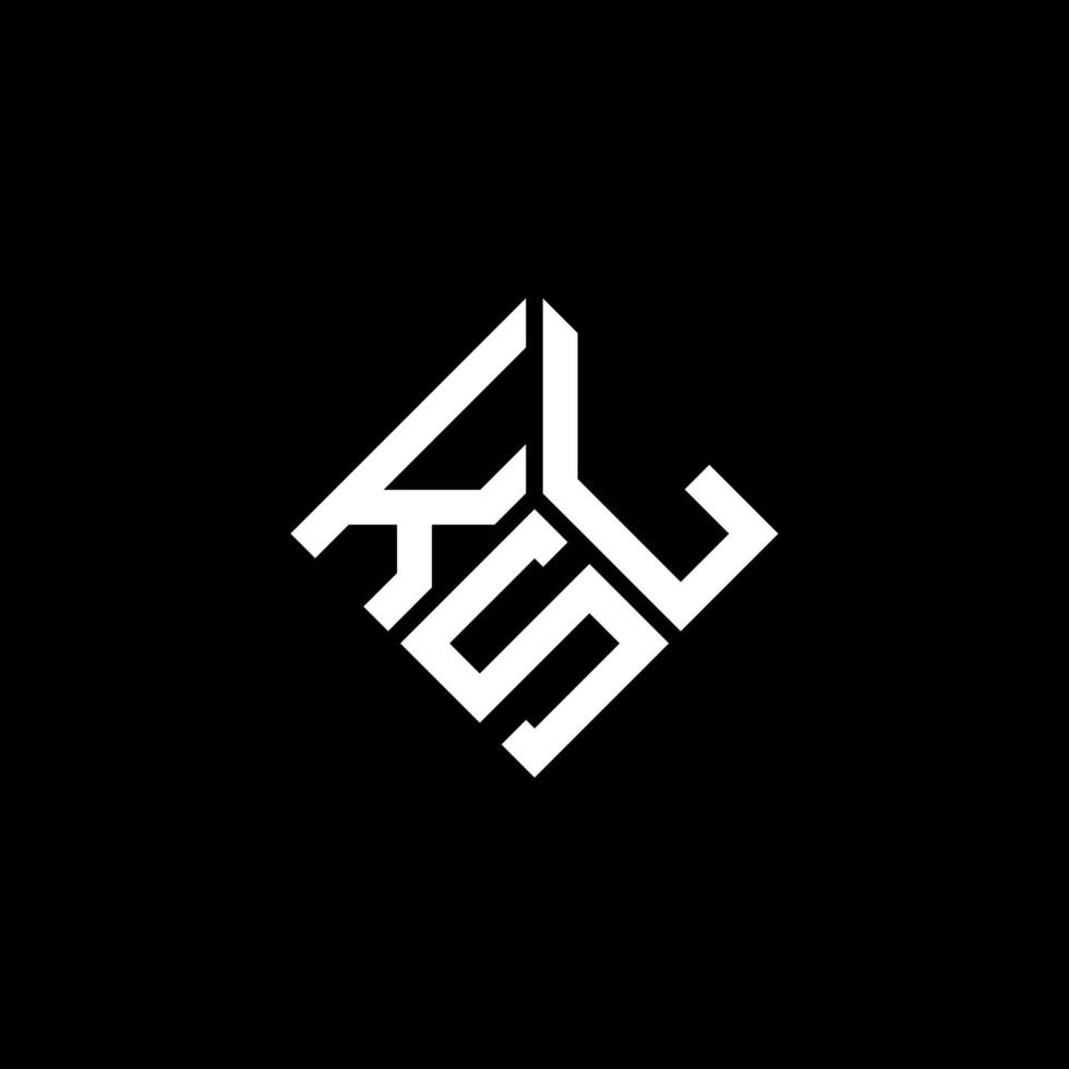 design de logotipo de carta ksl em fundo preto. conceito de logotipo de letra de iniciais criativas ksl. design de letra ksl. vetor