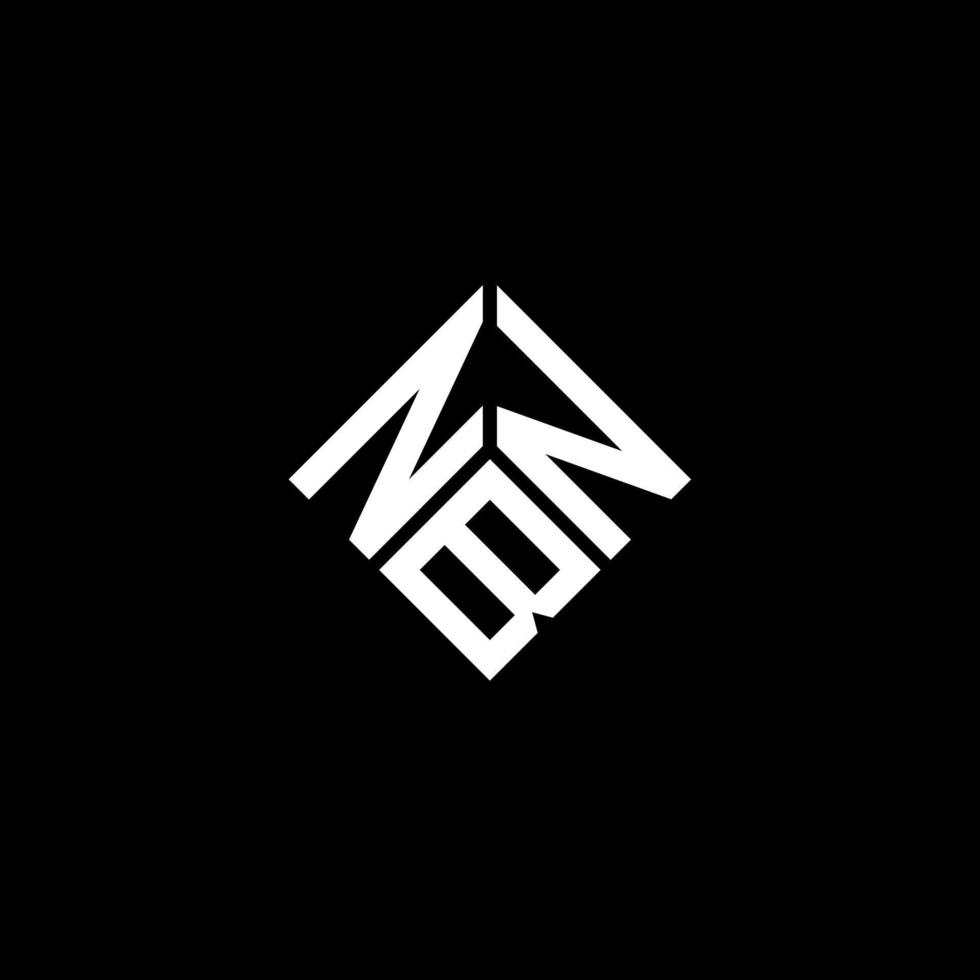 design de logotipo de carta nbn em fundo preto. conceito de logotipo de letra de iniciais criativas nbn. design de letra nbn. vetor