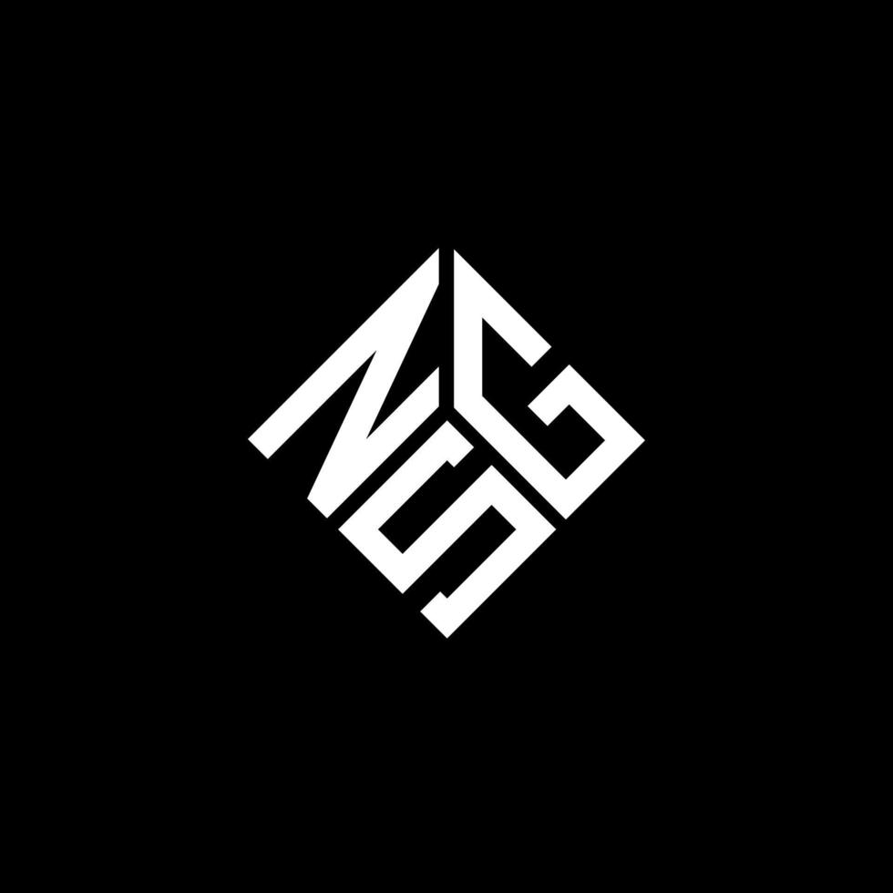 design de logotipo de carta nsg em fundo preto. conceito de logotipo de letra de iniciais criativas nsg. design de letra nsg. vetor