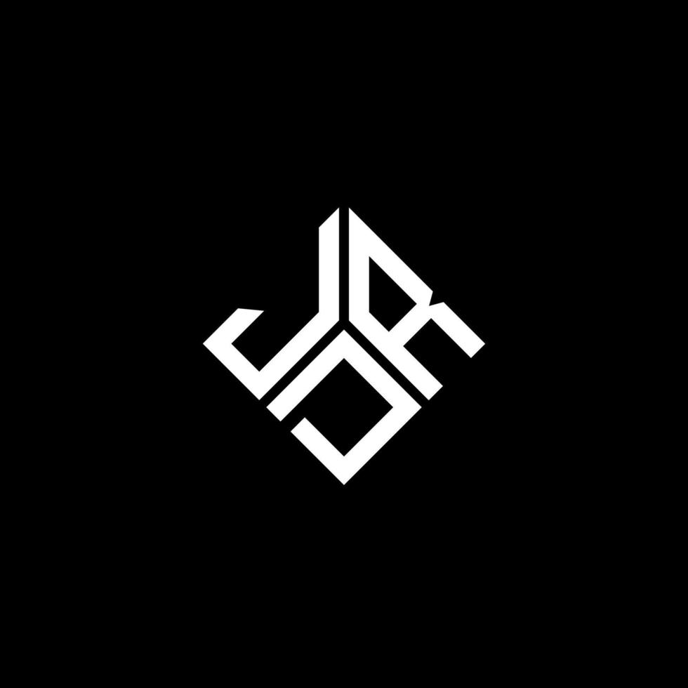 design de logotipo de carta jdr em fundo preto. conceito de logotipo de carta de iniciais criativas jdr. design de letra jdr. vetor