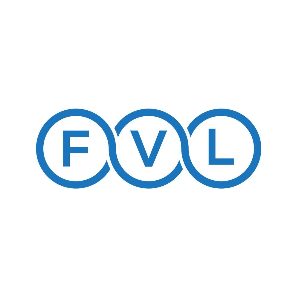 design de logotipo de carta fvl em fundo preto. conceito de logotipo de letra de iniciais criativas fvl. design de letra fvl. vetor