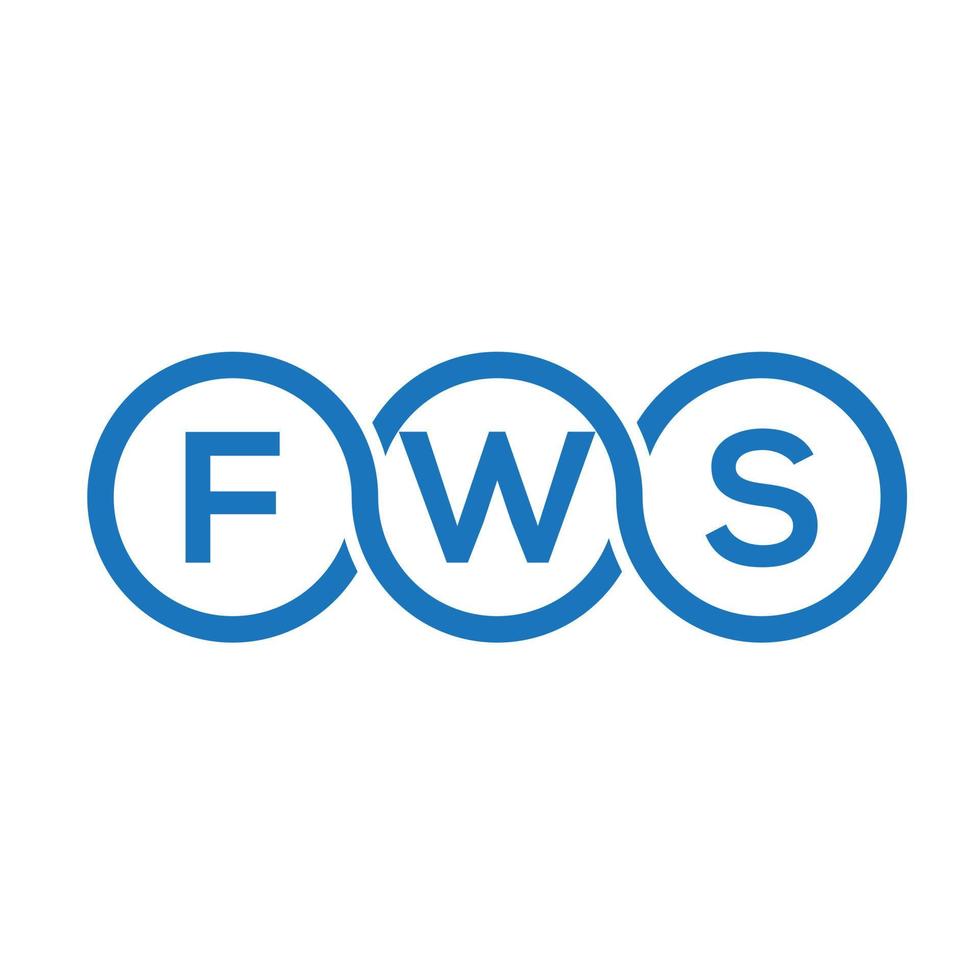 design de logotipo de carta fws em fundo preto. conceito de logotipo de letra de iniciais criativas fws. design de letra fws. vetor