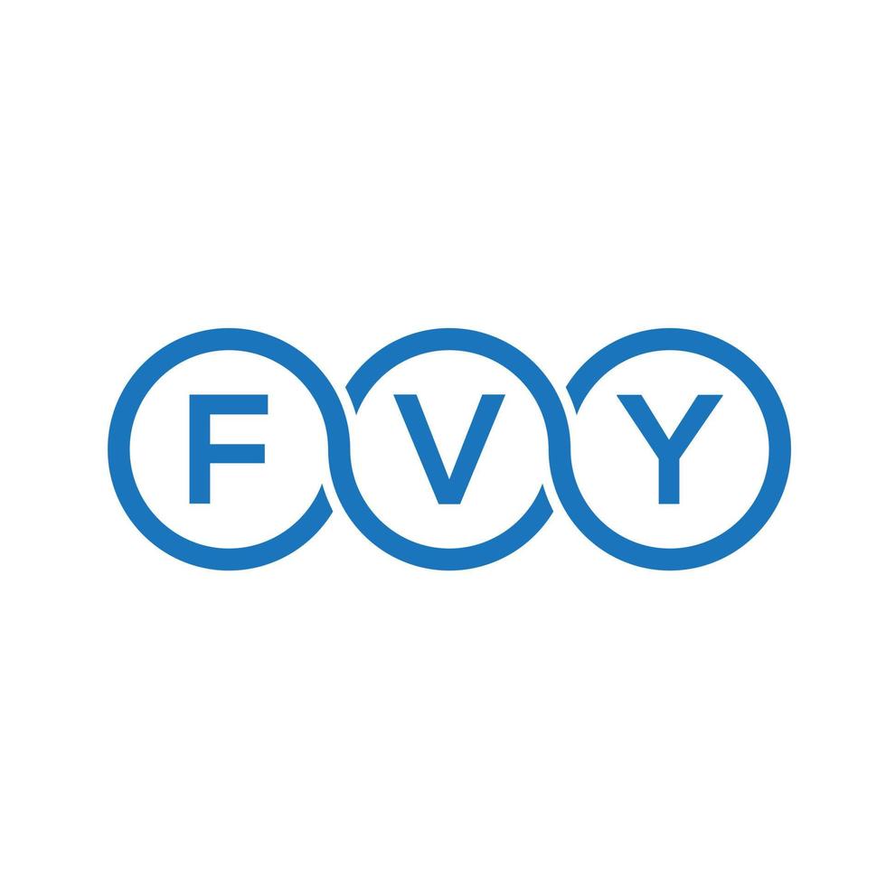 design de logotipo de carta fvy em fundo preto. conceito de logotipo de carta de iniciais criativas fvy. design de letras fvy. vetor