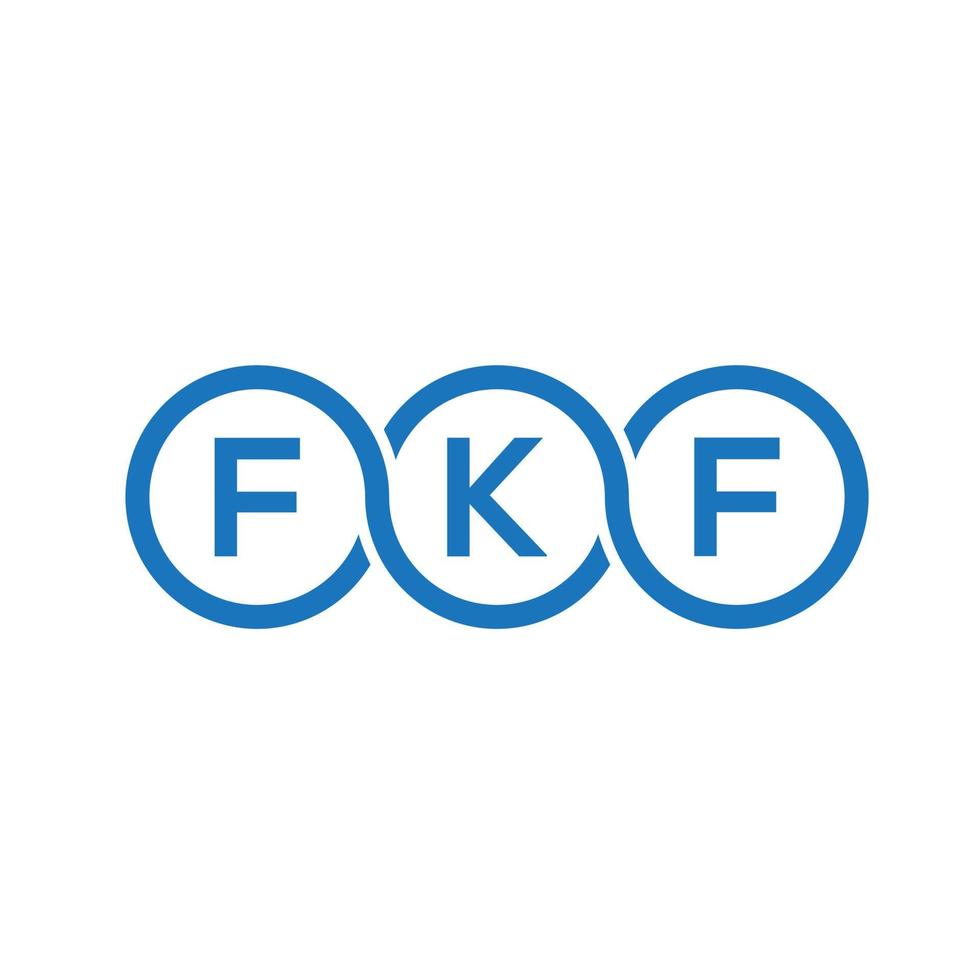 design de logotipo de carta fkf em fundo preto. conceito de logotipo de letra de iniciais criativas fkf. design de letra fkf. vetor